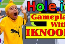 Hole.io Gameplay With Iknoor ll Travel With Iknoor ll Ipad ll HOLE.IO
