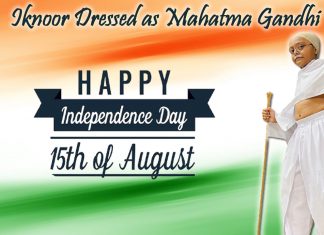 Iknoor Dressed as Mahatma Gandhi-Lines on Mahatma Gandhi in english | few lines about Mahatma Gandhi